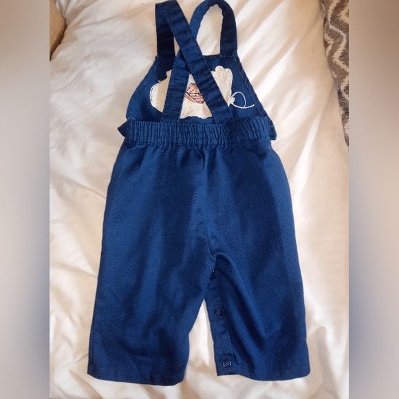 VTG 80's Kid Kountry Blue Embroidered Overalls - Picture 6 of 6
